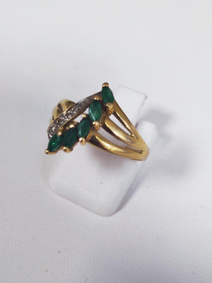 Bague Or Jaune 18K avec Oxyde de Zirconium