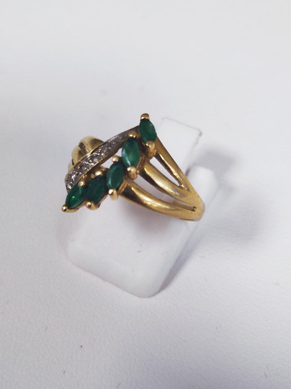 Bague Or Jaune 18K avec Oxyde de Zirconium