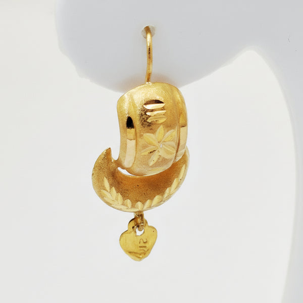 Boucles d'oreilles pendantes en or jaune 21 k - 2.30 G