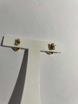 Boucles d'oreilles en Or Jaune 18K Coeur
