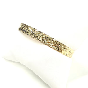 Bracelet Jonc en Or Jaune 18k Travaillé - 12.71 Grs