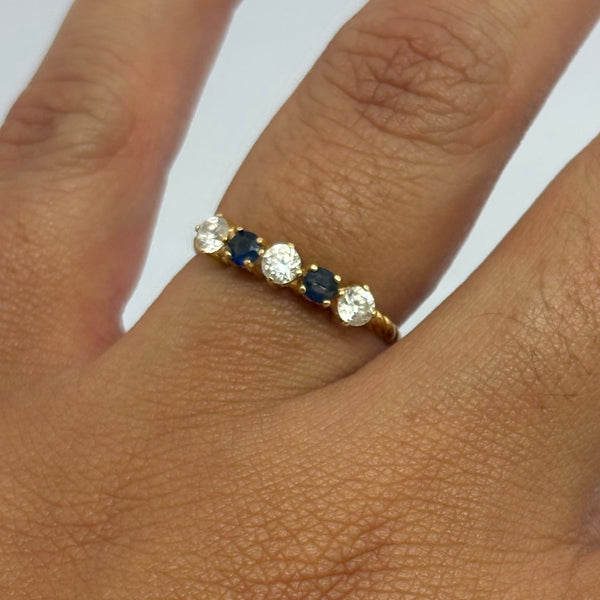 Bague Or Jaune 18 K avec Oxyde de Zirconium