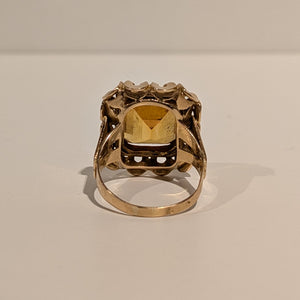Bague Ancienne Or Jaune 18 K - Taille 58 - 9.63 G