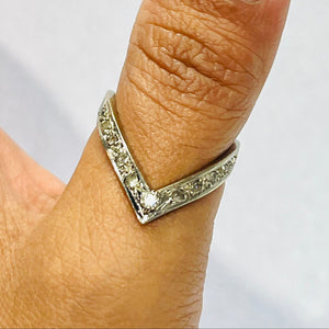 Bague Africaine en or blanc 18 K avec diamants