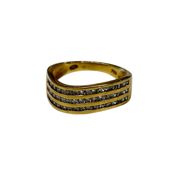 Superbe Bague avec Diamant en Or Jaune 18K
