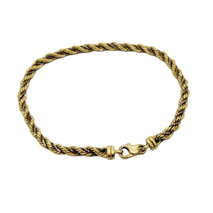 Bracelet maillon torsadé en or jaune et blanc 18 K