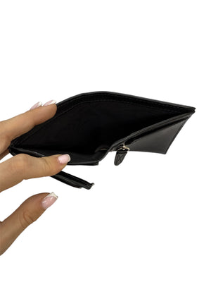 Portefeuille Lancel Noir en Bon État avec Accessoires - 12.50cm