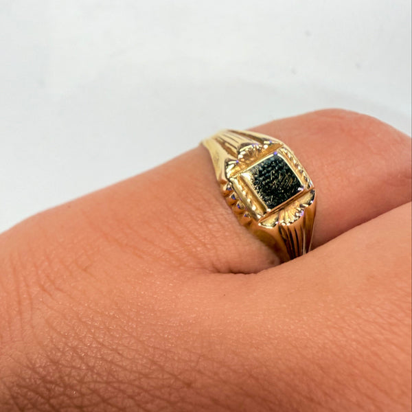Bague Chevalière en Or Jaune 18k - 1.10 G