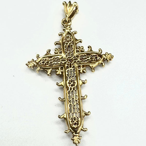 Pendentif Croix en Or Jaune 18K