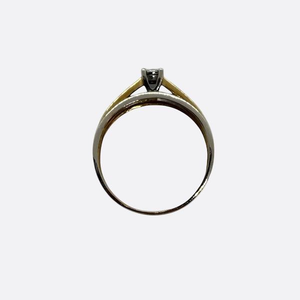 Bagues en or Jaune et Blanc avec diamants 18k - 3.05 G