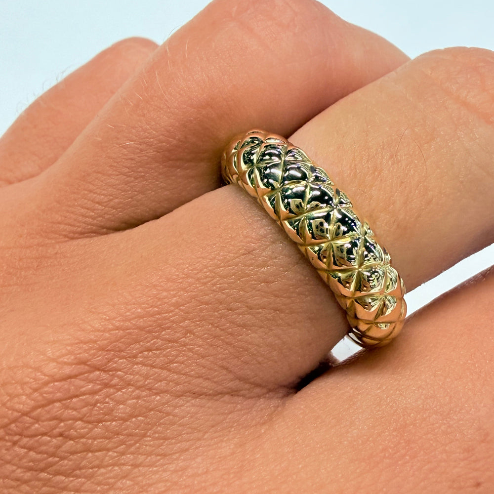 Bague tressée en or jaune 18k - 7.47 G