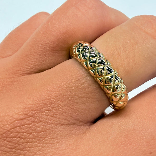 Bague tressée en or jaune 18k - 7.47 G
