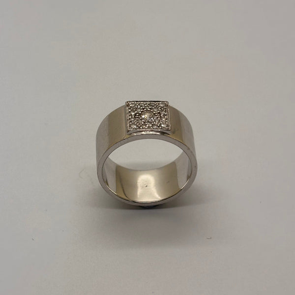 Bague Jonc en Or Blanc 18K Taille-49
