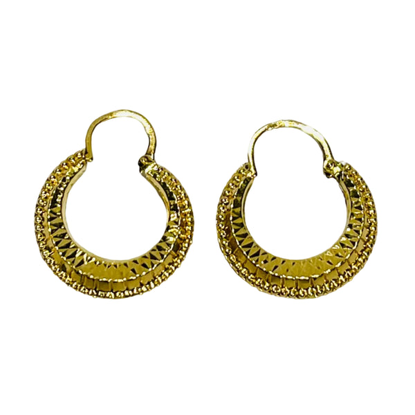 Boucles d'oreilles en Or jaune 18K - 1.65G