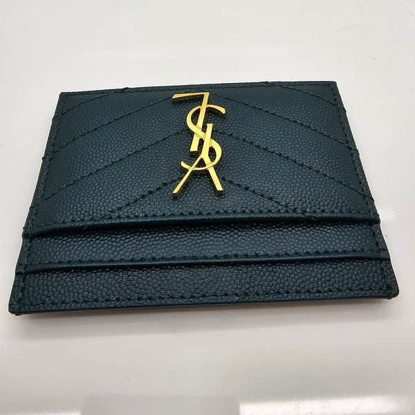 Porte-cartes YSL Cassandre vert bouteille - Com