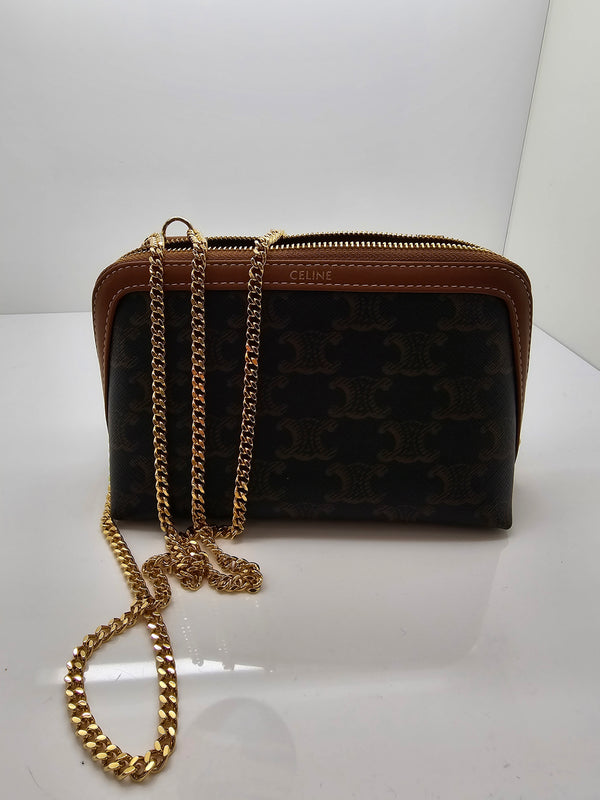 Pochette Celine Toile Triomphe et Agneau