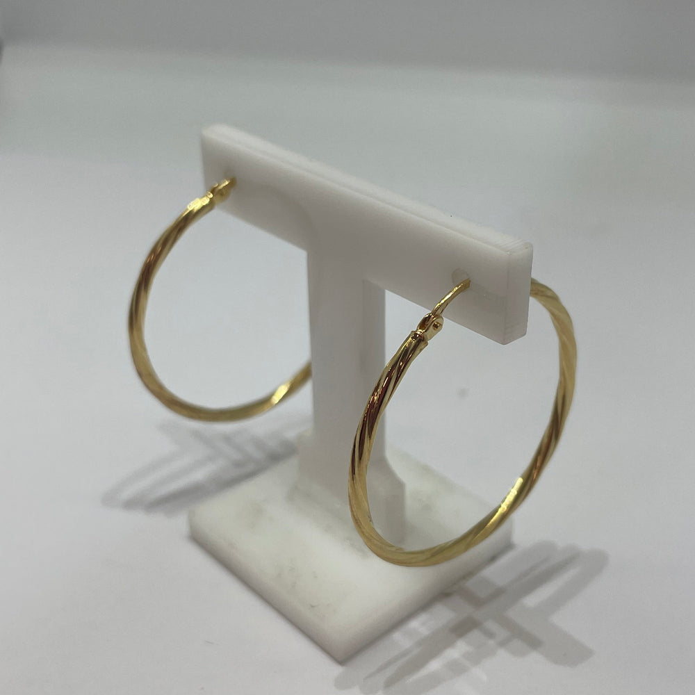 Boucles d'oreilles créoles Or Jaune 18 Carats - 1.63 Grs