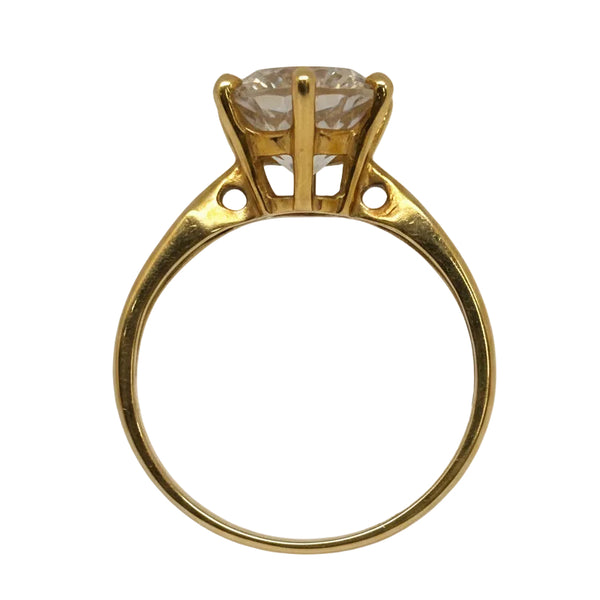 Bague Solitaire Or Jaune 750/1000 (18 Carats)