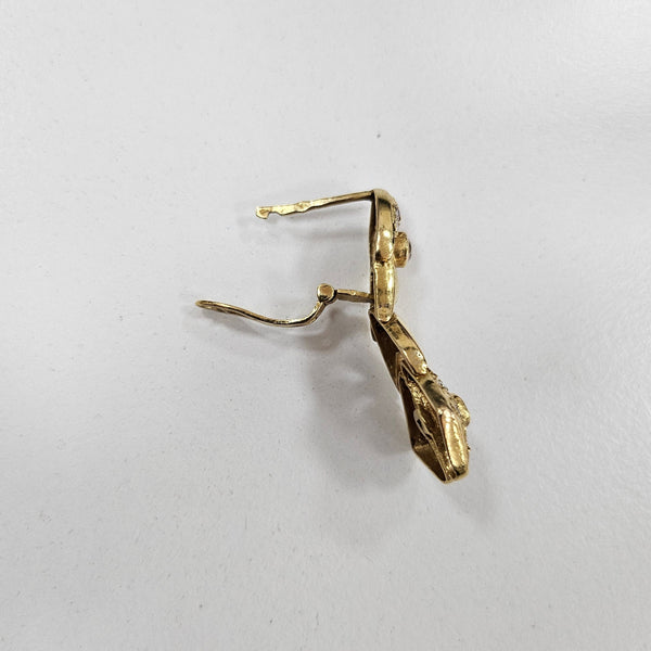 Boucles d'oreilles en or jaune 18 K - 12.32 G