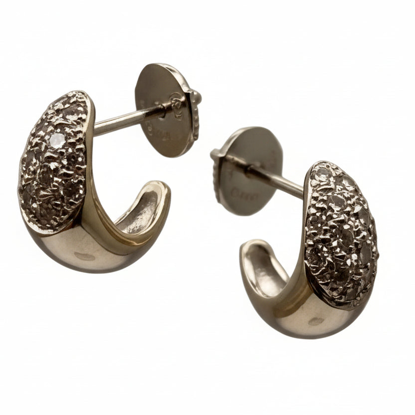 Boucles d'oreilles en or blanc 18k -  5 G