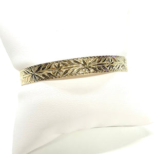 Bracelet Jonc en Or Jaune 18k Travaillé - 12.71 Grs
