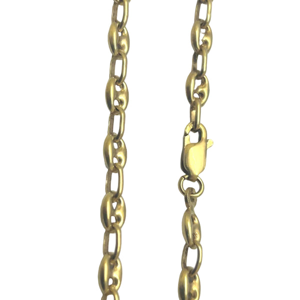 Collier Grain de Café en Or Jaune 18K
