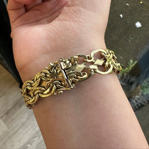 Bracelet Gourmette en Or Jaune 18K - 19.84G