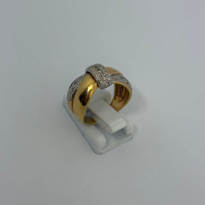 Bague Tank en Or Jaune 18 K - Taille 52