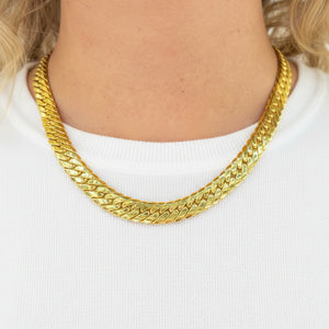 Collier maille anglaise en Or Jaune 18k - 17.89 Grs