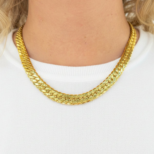Collier maille anglaise en Or Jaune 18k - 17.89 Grs