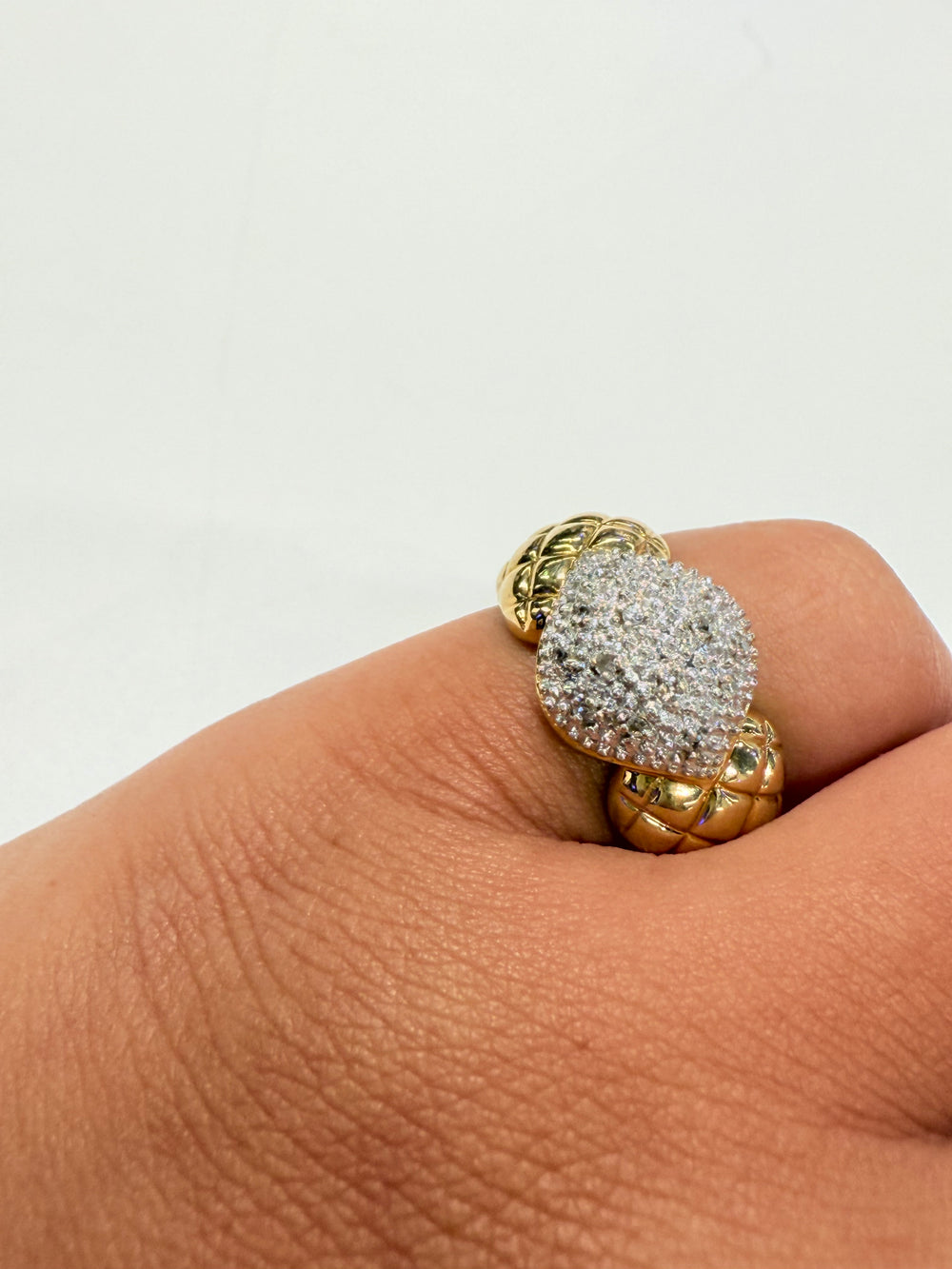 Bague en Or jaune et blanc avec diamants 18K