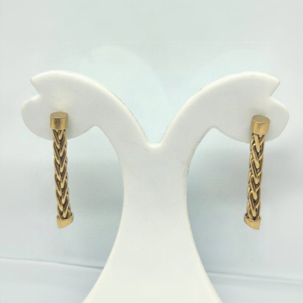 Boucles d'oreilles pendantes en or jaune 18K