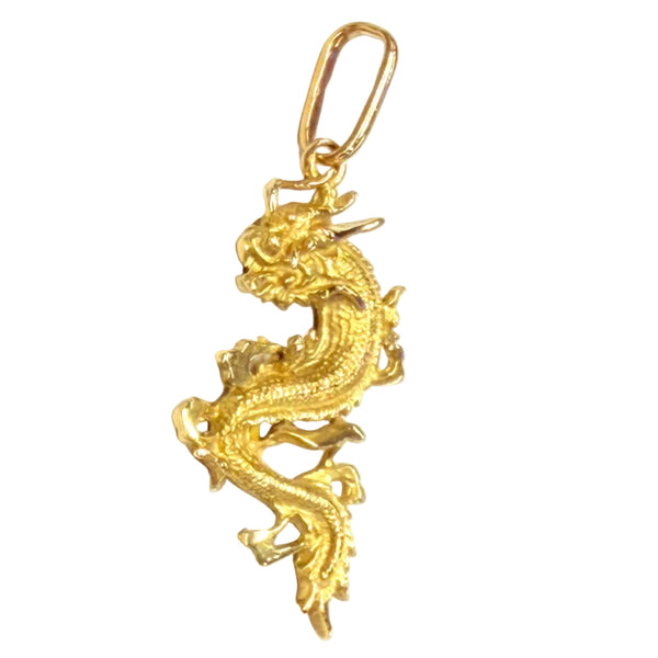 Pendentif or 18k Dragon