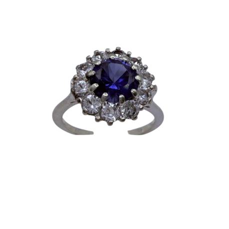 Bague Marguerite en Or Blanc 18K - Taille 54