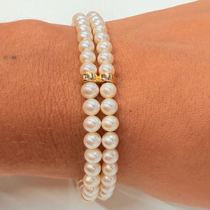 Bracelet Perles d'Eau Douce en or jaune 18 K