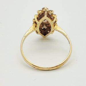 Bague marquise en Or Jaune 18 K