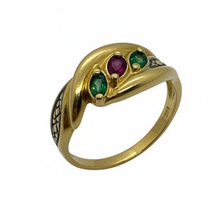 Bagues en Or Jaune et Blanc 18K - T58 - 3.40Grs