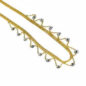 Collier en maille Milanaise en Or Jaune et Or Gris 22K - 13.66 Grs