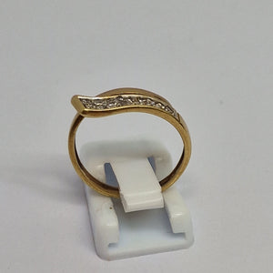 Bague Demi Tour en Or Jaune 18K - Taille 53