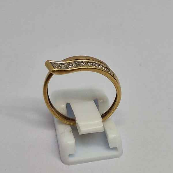 Bague Demi Tour en Or Jaune 18K - Taille 53