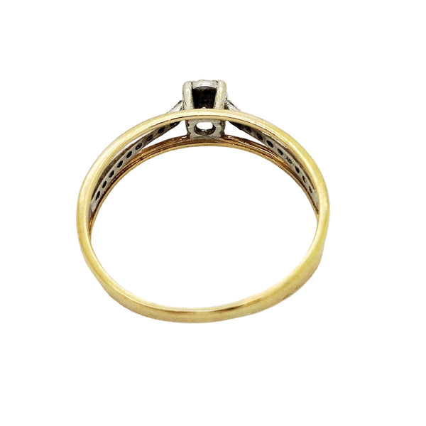 Bague solitaire en Or jaune - Taille 52 - 1.56G
