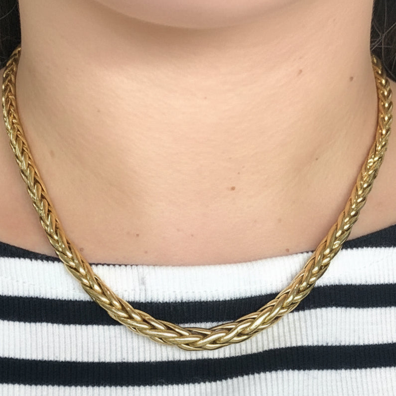 Collier Princesse en Or Jaune 18K - 42.5cm - 21.38gr