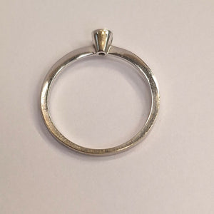 Solitaire en or blanc 18 carats avec diamant 0.15 carats - 1.84 Grs