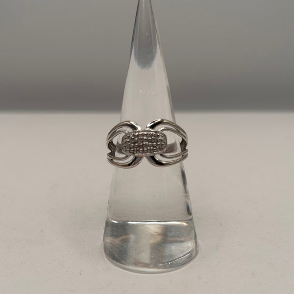 Bague en Or blanc 750 avec 9 oxydes