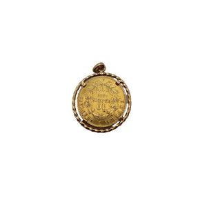 Pendentif Porte Pièce Or Jaune Napoléon III 22 K  - 4.47 Grs