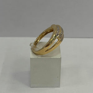 Bague Or Jaune 18 Carats avec Diamants