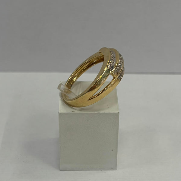 Bague Or Jaune 18 Carats avec Diamants