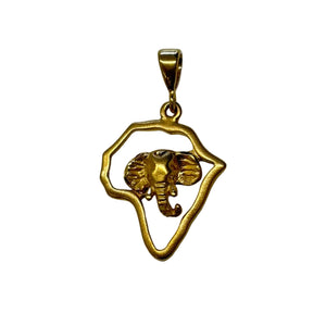 Pendentif éléphant en or jaune 18k