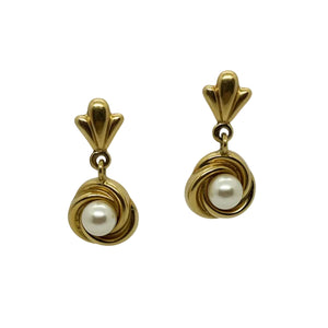 Boucles d'oreilles pendantes en or 18 carats