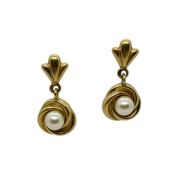 Boucles d'oreilles pendantes en or 18 carats